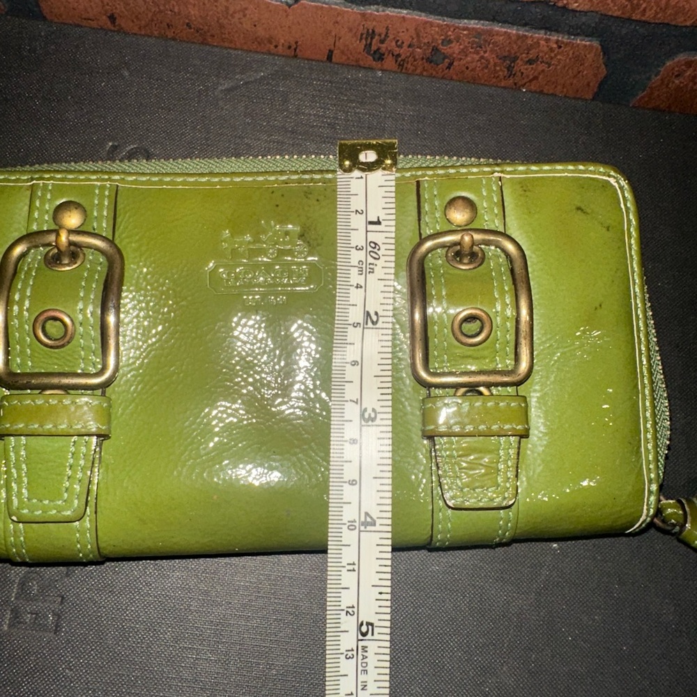 "RARE" COACH Double Buckle Zip Around Clutch Wallet - Picture 7 of 12
